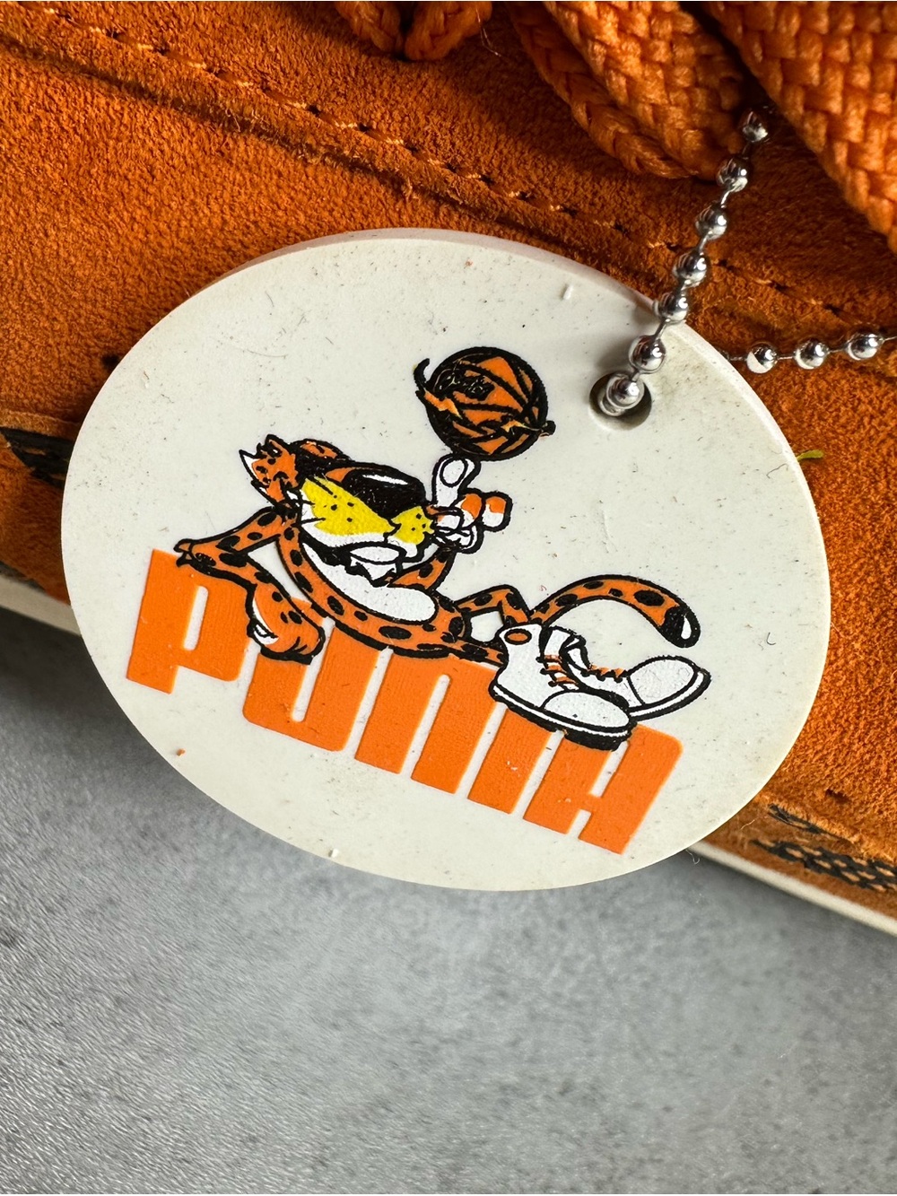 Puma Orange Suede Cheetah-Print Low-Top Sneakers - Picture 4 of 12